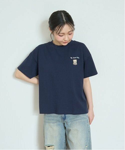 Lovetoxic / ラブトキシック Tシャツ | 【GOODPRICE】【綿100％】キャラワンポイント990半T（紺）