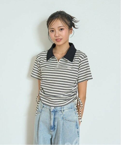 Lovetoxic / ラブトキシック ポロシャツ | ハーフジップドロストT（マルチ）