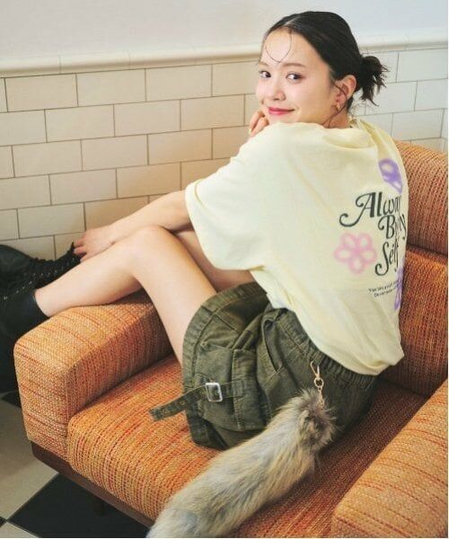 Lovetoxic / ラブトキシック Tシャツ | オーガビッツフラワーT（黄）