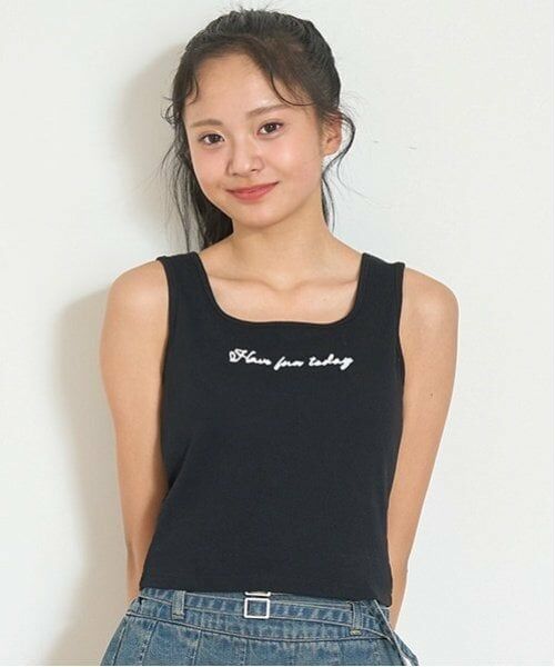 Lovetoxic / ラブトキシック キャミソール・チューブトップ | 【GOODPRICE】【吸水速乾/さらさら】カップツキタンタケタンク（黒）