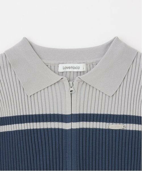 Lovetoxic / ラブトキシック ニット・セーター | 【アラエル】半袖ジップニット | 詳細8