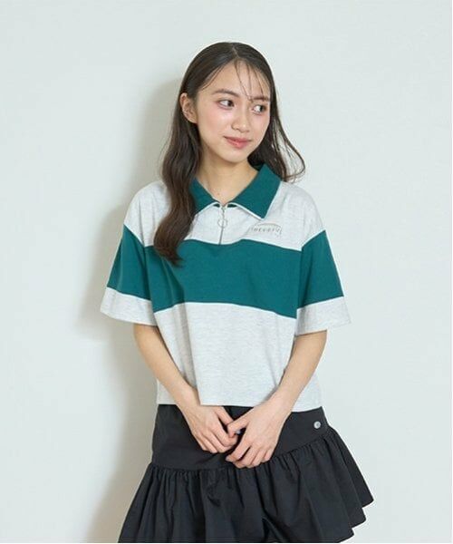 Lovetoxic / ラブトキシック その他トップス | 【LTXC】【吸水速乾/さらさら】ハーフジップ（シロ杢）