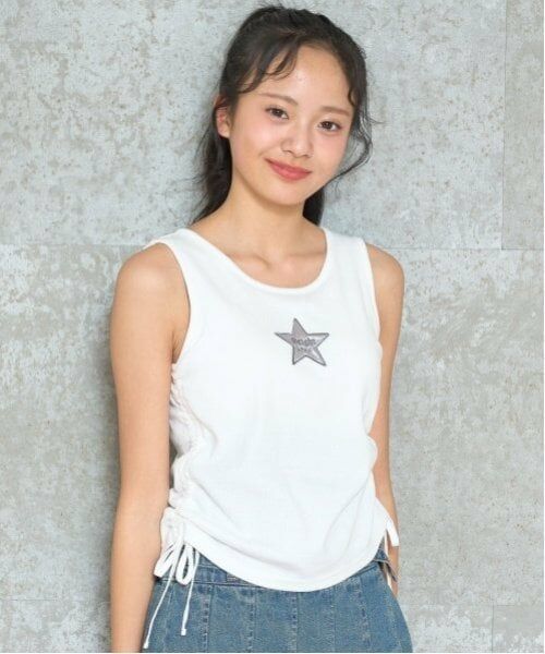 Lovetoxic / ラブトキシック キャミソール・チューブトップ | 【LTXC】【吸水速乾/さらさら】ドロストタンク（オフ ホワイト）