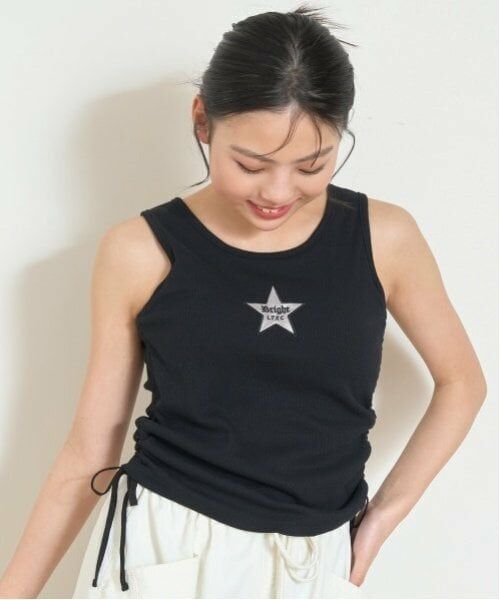 Lovetoxic / ラブトキシック キャミソール・チューブトップ | 【LTXC】【吸水速乾/さらさら】ドロストタンク（黒）