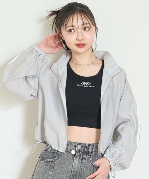 Lovetoxic / ラブトキシック カーディガン・ボレロ | 【LTXC】UVラインブルゾン（グレー）