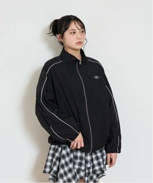 Lovetoxic / ラブトキシック ブルゾン | 【LTXC】【撥水】ルーズラインブルゾン（黒）