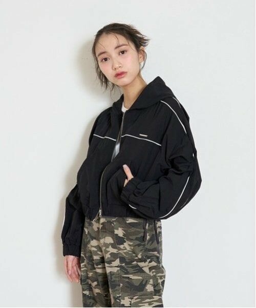 Lovetoxic / ラブトキシック ブルゾン | 【LTXC】クロップドラインブルゾン（黒）