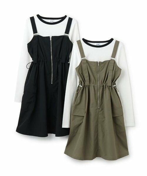 Lovetoxic / ラブトキシック ミニ丈・ひざ丈ワンピース | 【LTXC】インナーつきドローコードジャンスカ | 詳細13