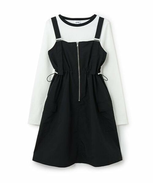 Lovetoxic / ラブトキシック ミニ丈・ひざ丈ワンピース | 【LTXC】インナーつきドローコードジャンスカ | 詳細2