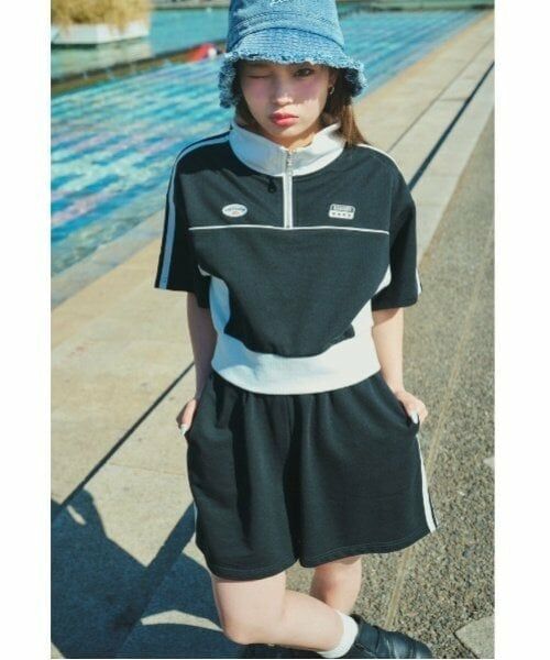 Lovetoxic / ラブトキシック ショート・ハーフ・半端丈パンツ | 【LTXC】【吸水速乾/さらさら】ハーフジップ セットアップ | 詳細1