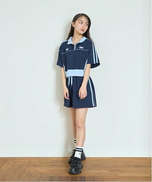 Lovetoxic / ラブトキシック ショート・ハーフ・半端丈パンツ | 【LTXC】【吸水速乾/さらさら】ハーフジップ セットアップ | 詳細3