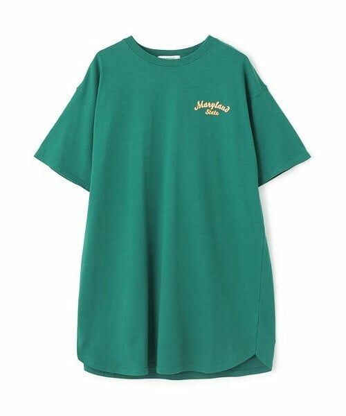 Lovetoxic / ラブトキシック ミニ丈・ひざ丈ワンピース | 【接触冷感/ひんやり】【GOODPRICE】【綿100％】バックワッペンワンピ（グリーン）