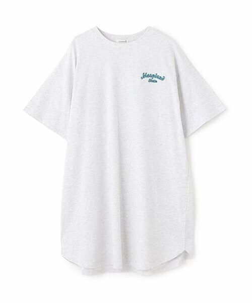 Lovetoxic / ラブトキシック ミニ丈・ひざ丈ワンピース | 【接触冷感/ひんやり】【GOODPRICE】【綿100％】バックワッペンワンピ（シロ杢）