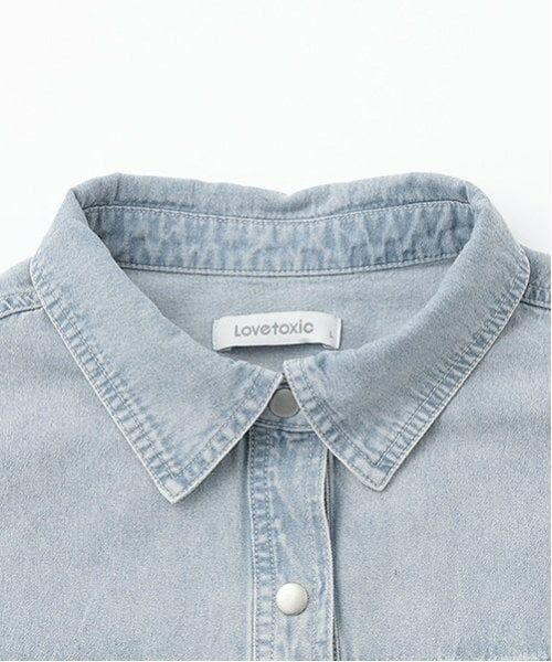Lovetoxic / ラブトキシック シャツ・ブラウス | 【綿100％】デニムシャツセットアップ | 詳細8