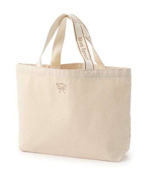 Lovetoxic / ラブトキシック トートバッグ | 【GOODPRICE】リサイクルコットンリボン刺しゅうトート（モカ茶）