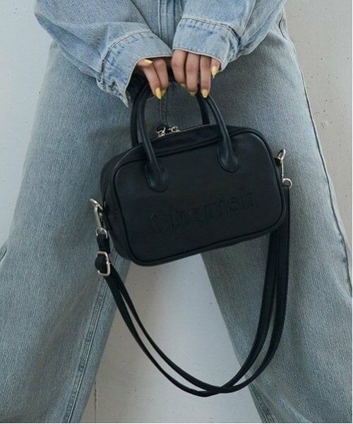 Lovetoxic / ラブトキシック ショルダーバッグ | 【新色登場】エンボスボストンミニショルダー（黒）