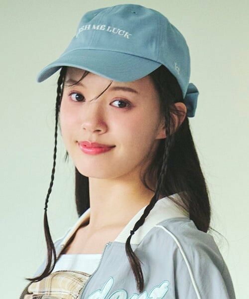 Lovetoxic / ラブトキシック キャップ | 【綿100％】バックリボンキャップ（サックス）