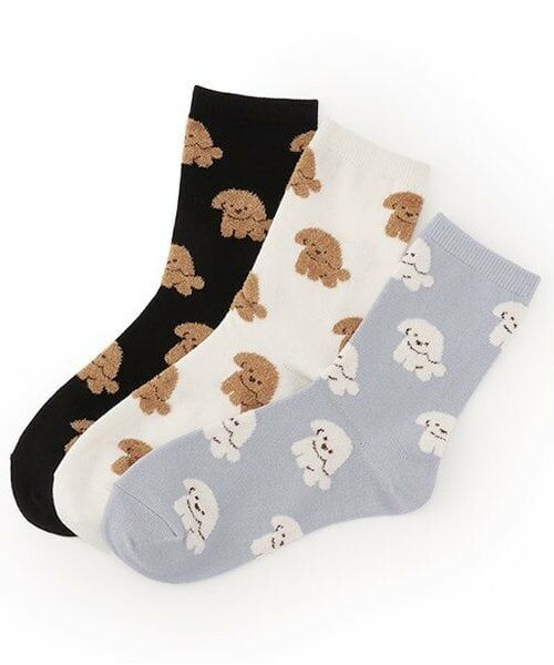 Lovetoxic / ラブトキシック ソックス | ワンチャン柄クルーソックス | 詳細4