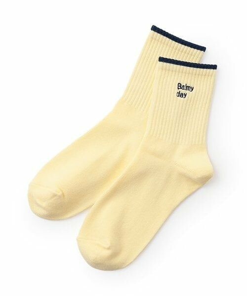 Lovetoxic / ラブトキシック ソックス | 刺しゅうリブクルーソックス（クリーム）