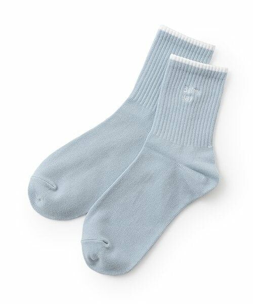 Lovetoxic / ラブトキシック ソックス | 刺しゅうリブクルーソックス（サックス）