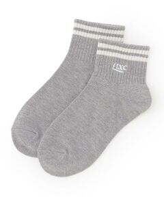 Lovetoxic / ラブトキシック ソックス | 【抗菌防臭】ライン刺繍ロゴくるぶし丈ソックス