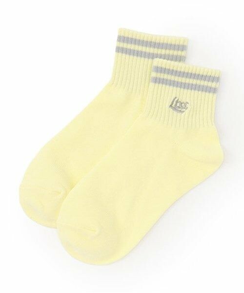 Lovetoxic / ラブトキシック ソックス | 【抗菌防臭】ライン刺繍ロゴくるぶし丈ソックス（クリーム）