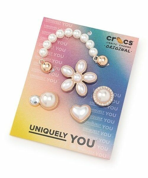 Lovetoxic / ラブトキシック サンダル | 【crocs】ジビッツ パール/リボン（オフ ホワイト）