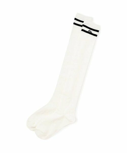 Lovetoxic / ラブトキシック ソックス | ラインニーハイソックス（オフ ホワイト）