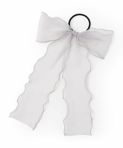 Lovetoxic / ラブトキシック ヘアゴム・シュシュ | シフォンリボンゴム（ライト グレー）