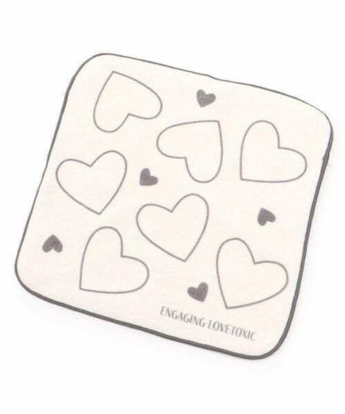 Lovetoxic / ラブトキシック タオル | 【綿100％】ハート柄ハンドタオル（白）