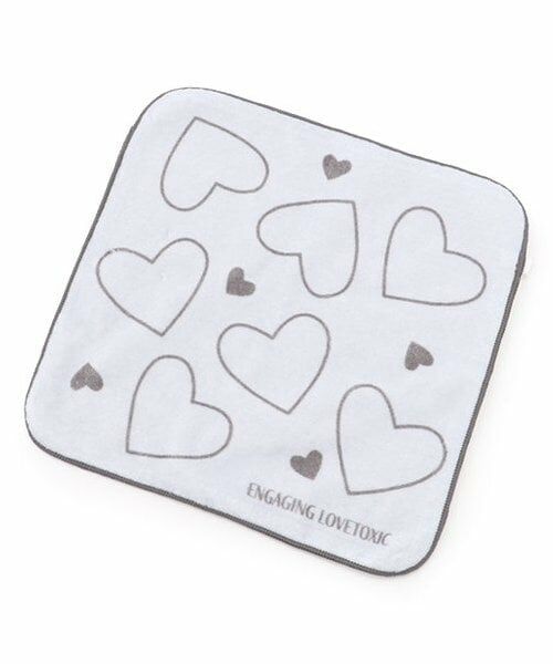 Lovetoxic / ラブトキシック タオル | 【綿100％】ハート柄ハンドタオル（サックス）