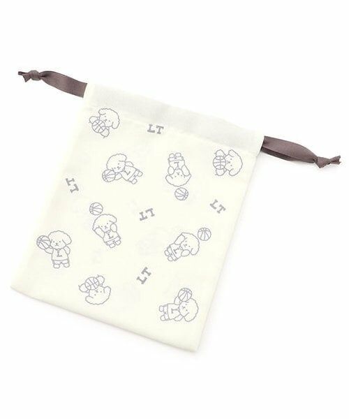 Lovetoxic / ラブトキシック ポーチ | 部活犬巾着（アイボリー）