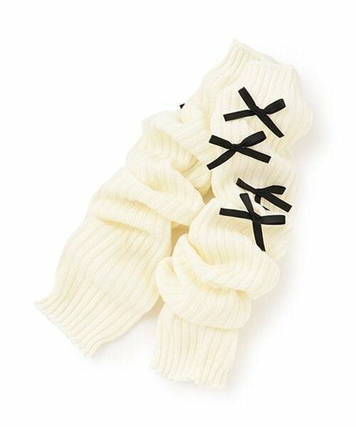 Lovetoxic / ラブトキシック ベビー・キッズウエア | リボンレッグウォーマー（オフ ホワイト）