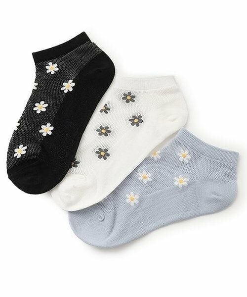 Lovetoxic / ラブトキシック ソックス | フラワーメッシュスニーカー丈ソックス | 詳細4