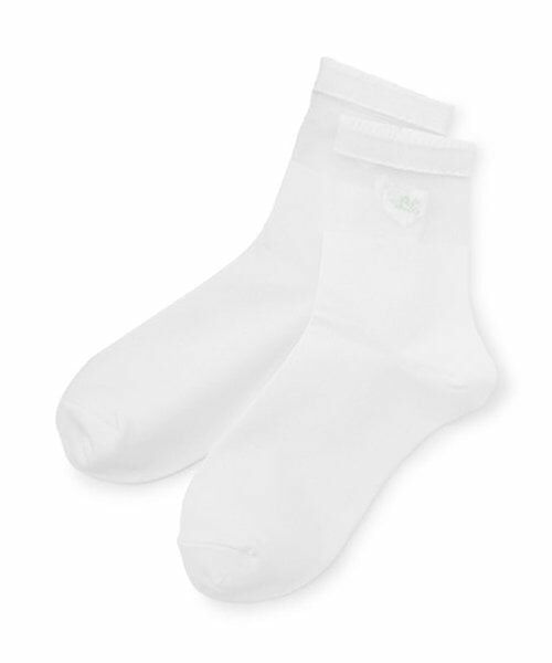 Lovetoxic / ラブトキシック ソックス | ハートロゴスケソックス（白）