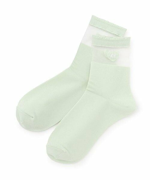 Lovetoxic / ラブトキシック ソックス | ハートロゴスケソックス（エメラルド グリーン）