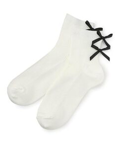 Lovetoxic / ラブトキシック ソックス | リボンつきリブクルーソックス