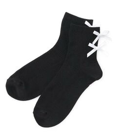 Lovetoxic / ラブトキシック ソックス | リボンつきリブクルーソックス