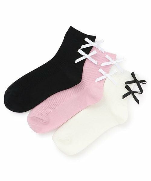 Lovetoxic / ラブトキシック ソックス | リボンつきリブクルーソックス | 詳細4