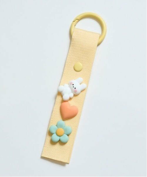 Lovetoxic / ラブトキシック キーホルダー・ストラップ | カスタムパーツタグキーホルダー（クリーム）