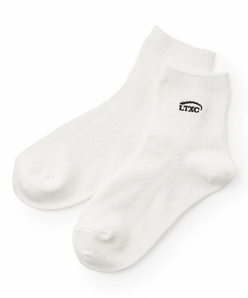 Lovetoxic / ラブトキシック ソックス | 【抗菌防臭】ロゴリブスクールソックス（オフ ホワイト）
