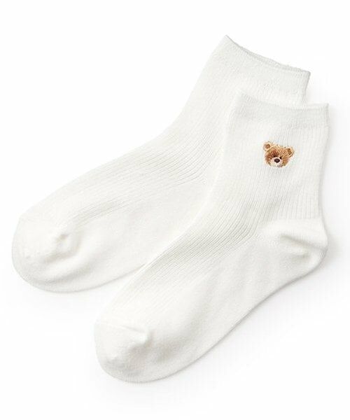 Lovetoxic / ラブトキシック ソックス | 【抗菌防臭】モチーフリブスクールソックス（白）