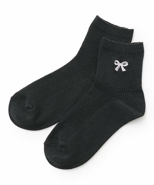 Lovetoxic / ラブトキシック ソックス | 【抗菌防臭】モチーフリブスクールソックス（グレー）