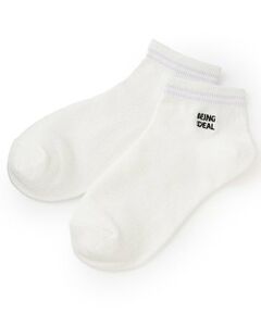 Lovetoxic / ラブトキシック ソックス | 【抗菌防臭】ライン刺しゅうスニーカ丈ーソックス