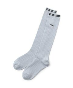 Lovetoxic / ラブトキシック ソックス | 太リブロゴ刺繍ハイソックス