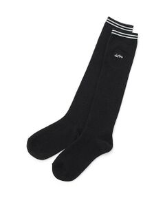 Lovetoxic / ラブトキシック ソックス | 太リブロゴ刺繍ハイソックス