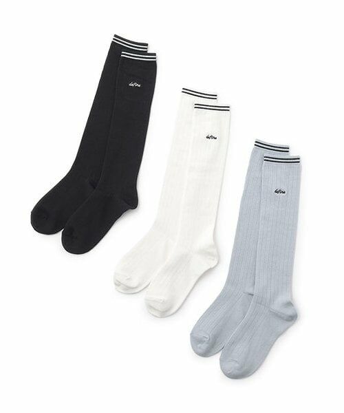 Lovetoxic / ラブトキシック ソックス | 太リブロゴ刺繍ハイソックス | 詳細4