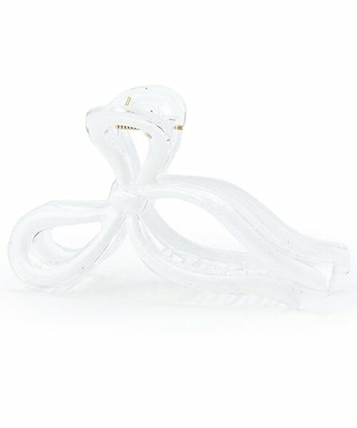 Lovetoxic / ラブトキシック ヘアピン | リボンバンスクリップ（白）