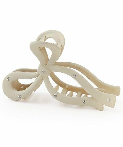 Lovetoxic / ラブトキシック ヘアピン | キラキラリボンバンスクリップ（ライト グレー）