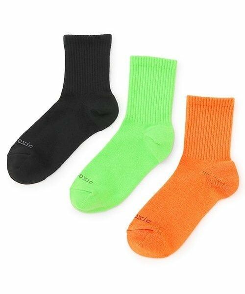 Lovetoxic / ラブトキシック ソックス | 【ベーシック】3足セットクルーソックス（ライト グリーン）